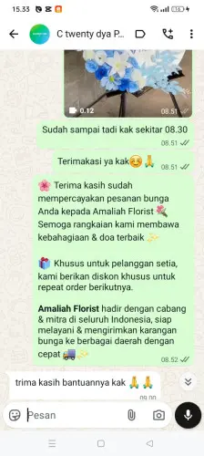 Testimonial Standing Flower cikamunding