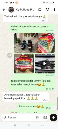 Testimonial Papan Bunga cikamunding